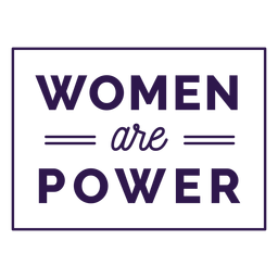 Women are power lettering PNG Design