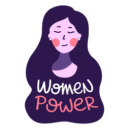 Women power lettering PNG Design