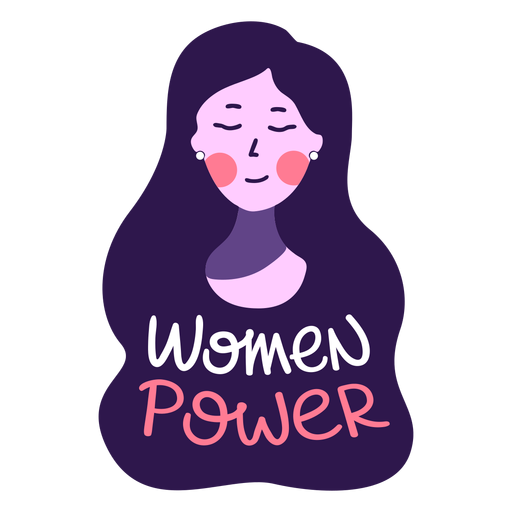 Women power lettering PNG Design