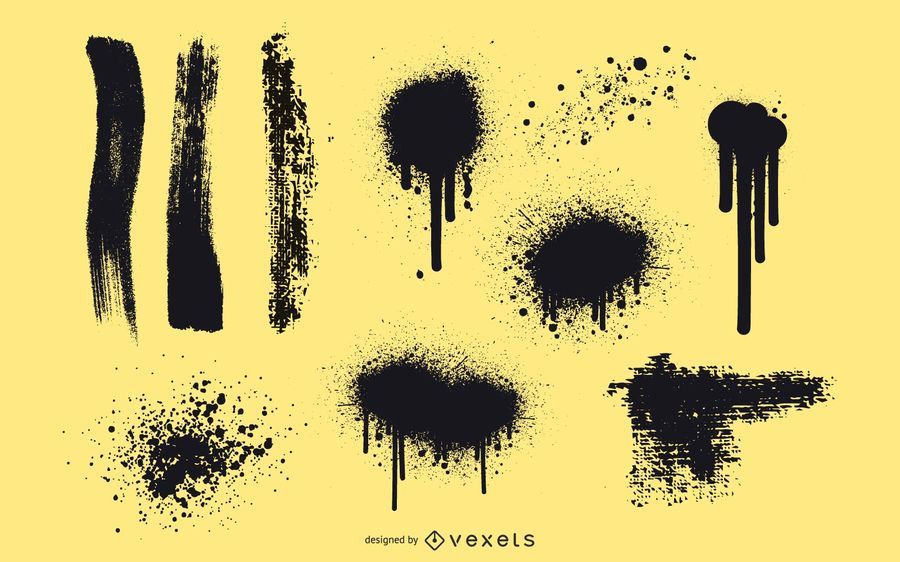 Stroke, ink and spray vector Stroke, ink and spray vector