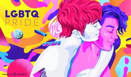 LGTBQ pride colorful background design