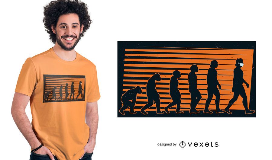 Diseño de camiseta Evolution Coronavirus Diseño de camiseta Evolution Coronavirus