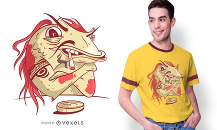Diseño de camiseta Gangster Koi Diseño de camiseta Gangster Koi