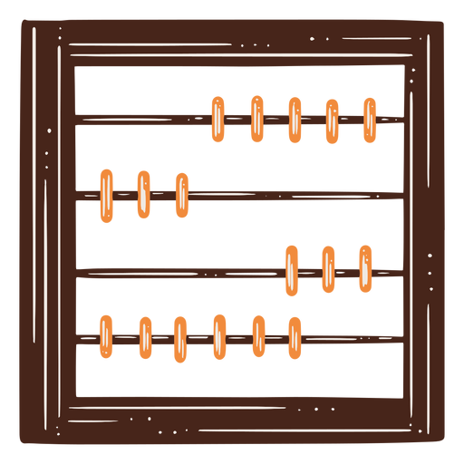 Elemento desenhado à mão da ferramenta matemática do ábaco Desenho PNG