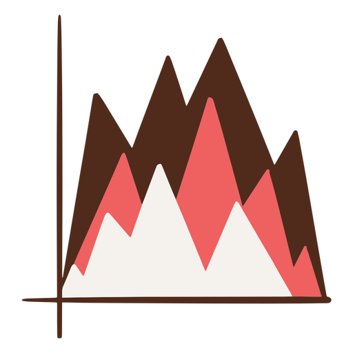 Area chart high school hand drawn element PNG Design