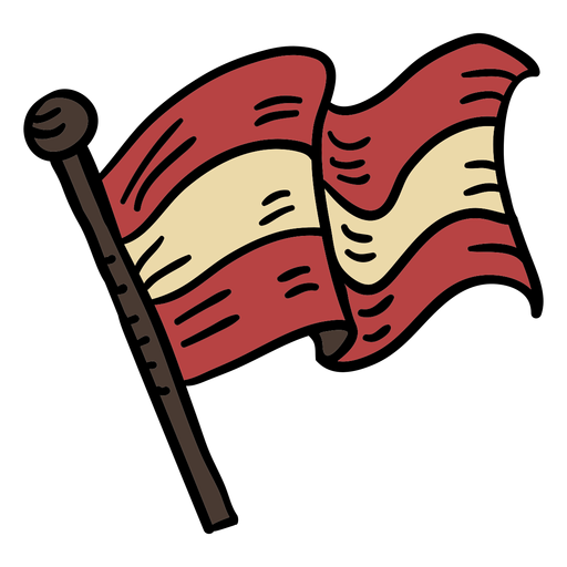 Austrian flag coloured symbol handdrawn design PNG Design