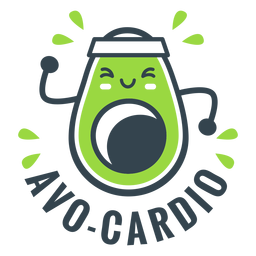 Avo cardio funny workout phrase PNG Design