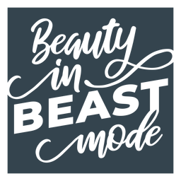 Beast mode lettering phrase workout PNG Design