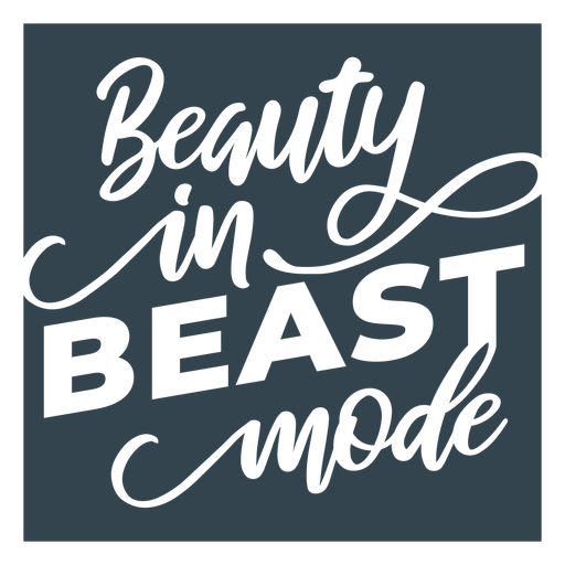 Beast Mode Schriftzug Phrase Workout