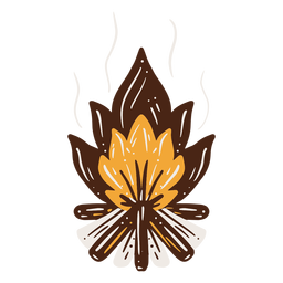 Lagerfeuer handgezeichnetes Element PNG-Design