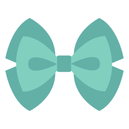 Bubble bow ribbon flat PNG Design