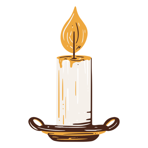 Candle hand drawn element - Transparent PNG & SVG vector file