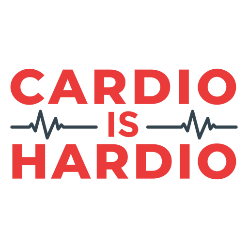 Cardio ist eine Hardio-Trainingsphrase PNG-Design