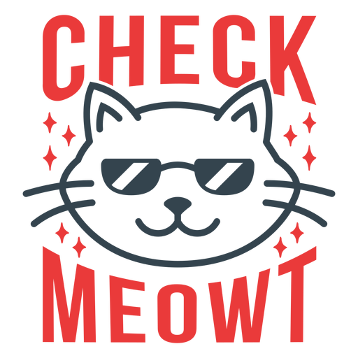 Check meowt divertida frase de entrenamiento Diseño PNG