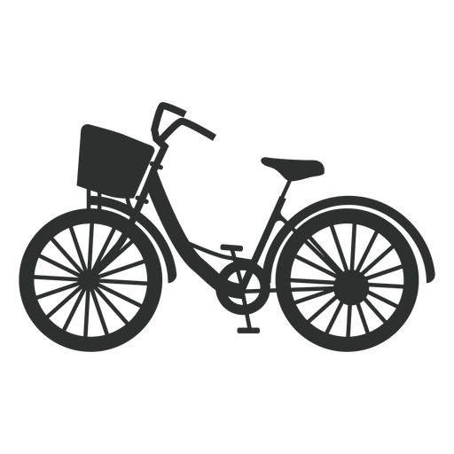 City bike silhouette PNG Design