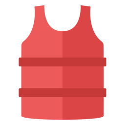 Classic lifejacket flat element PNG Design