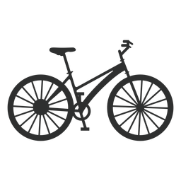 Classic woman bike silhouette PNG Design