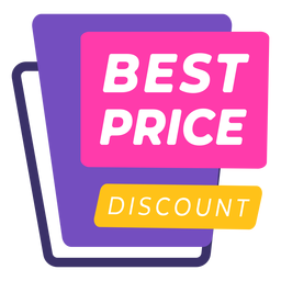 Etiqueta de descuento de mejor precio colorido Diseño PNG
