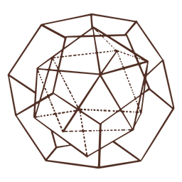 Ilustración de poliedro combinado Diseño PNG