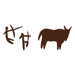 Cro Magnon Höhle Zeichnungen Hand gezeichnet PNG-Design
