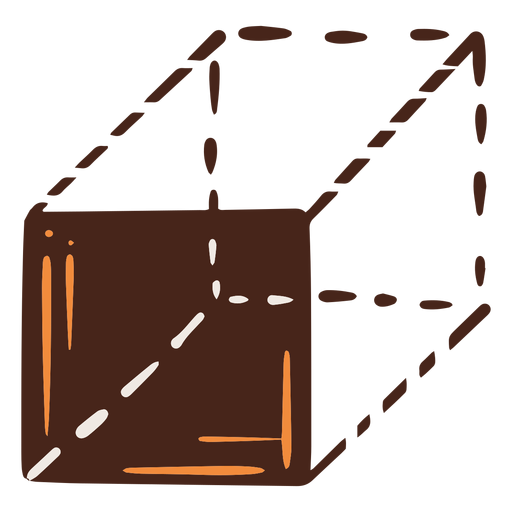 Ilustração da perspectiva do cubo Desenho PNG