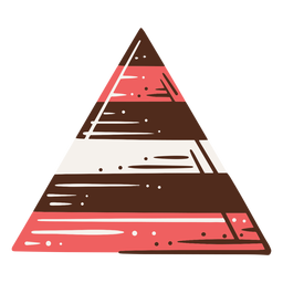 Cumulative triangle graph illustration PNG Design