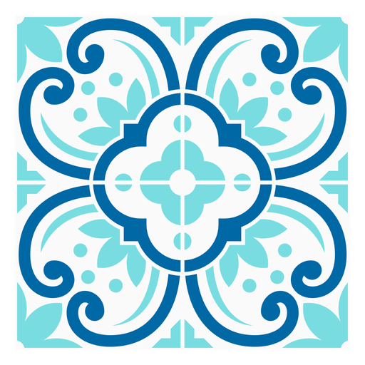 Patrón de mosaico de flores moteadas Diseño PNG