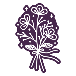 Delicate bouquet vinyl PNG Design