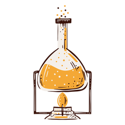 Matraz en la ilustración del experimento Diseño PNG