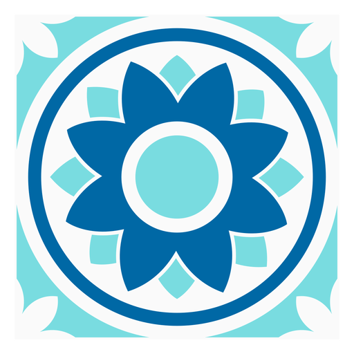 Diseño de labranza circular de flores. Diseño PNG