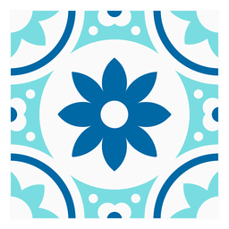 Flowery tile design PNG Design