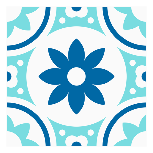 Desenho de azulejo florido Desenho PNG