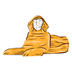 Große Sphinx von Gizeh Hand gezeichnet PNG-Design