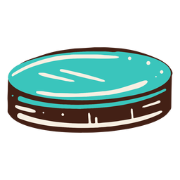 Elemento moneda azul dibujado a mano Diseño PNG
