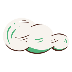 Elemento nube dibujado a mano Diseño PNG