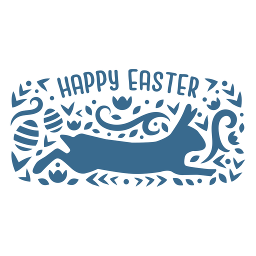 Emblema de vinil do coelhinho da Páscoa feliz Desenho PNG