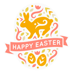 Glückliches Ostereier Candinavian Abzeichen PNG-Design