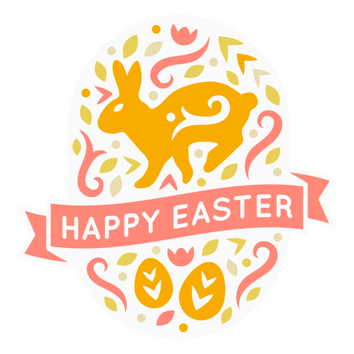 Feliz Páscoa ovos candinaviano emblema Desenho PNG