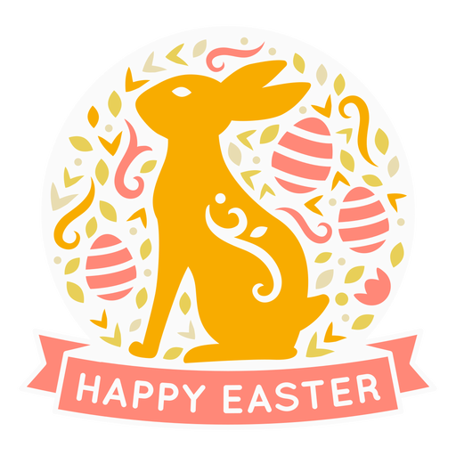 Happy easter holiday badge