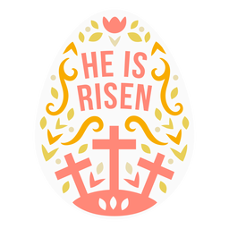 He Is Risen Egg Badge PNG & SVG Design For T-Shirts