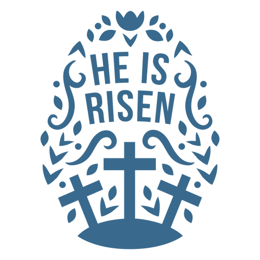 He is risen egg badge vinyll Transparent PNG & SVG vector file