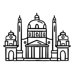 Trazo del palacio de hofburg viena Diseño PNG