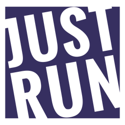 Just run workout lettering PNG Design Transparent PNG