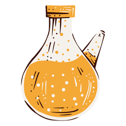 Dibujado a mano matraz de laboratorio Diseño PNG