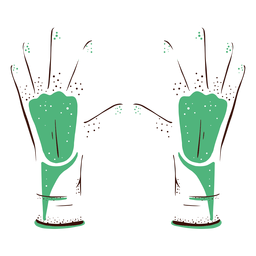 Luvas de laboratório desenhadas à mão Desenho PNG