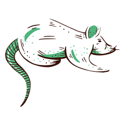 Elemento ilustrado de rata de laboratorio Diseño PNG