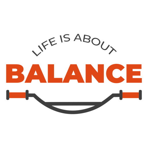 Life is about balance bike lettering PNG Design
