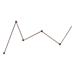 Line chart hand drawn PNG Design