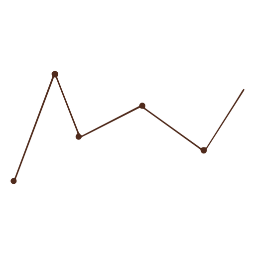 Line chart hand drawn PNG Design