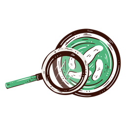 Ilustración de elemento de laboratorio de moléculas magnificadas Diseño PNG